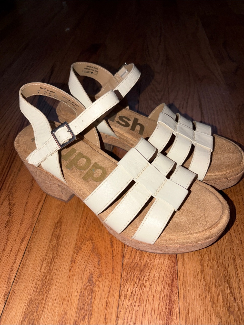 Blowfish Cream Strappy Wedge Sandals